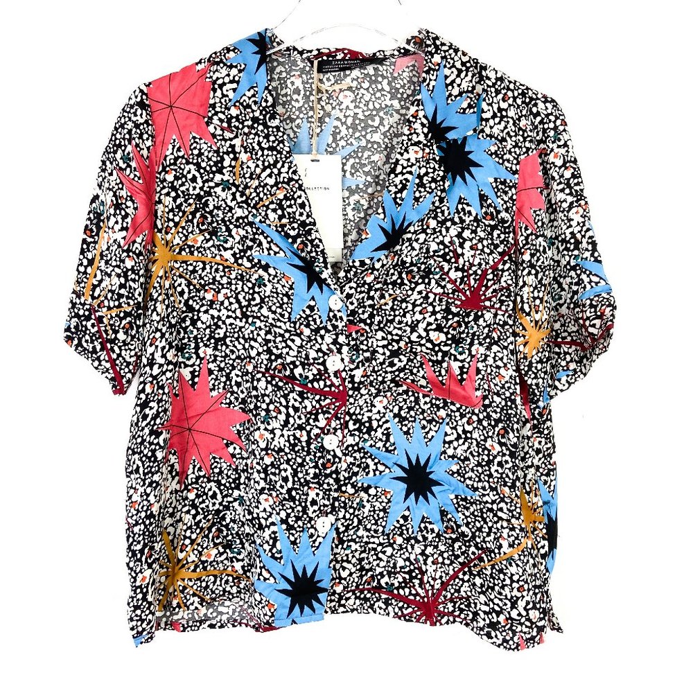 NWT Zara Woman The Galaxy Shirt V-Neck Buttondown